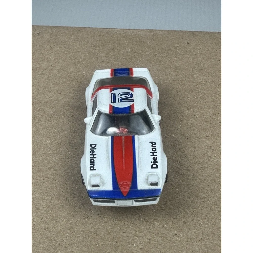Vintage  CORVETTE #12 AMRAC HO Slot Car White Red Blue Untested